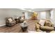 Finished basement sitting area featuring luxury vinyl floors, neutral paint, and recessed lighting at 2841 Landing Dr, Marietta, GA 30066
