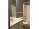 Standard bathroom with shower-tub combo, single sink, and vanity with storage at 401 Courtyard Ter, Woodstock, GA 30189