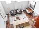 Living room with granite countertops and a view of a modern sofa and rustic ceiling for a stylish atmosphere at 964 Dekalb Ne Ave # 112, Atlanta, GA 30307