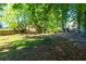 Large, expansive backyard partially covered in grass with surrounding trees at 28 Indian Branch Way, Lawrenceville, GA 30043