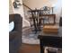 View of dining area with stairs, rug, and table with chairs, adding warmth to the space at 101 Dewey Rd, Lilburn, GA 30047