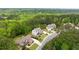 Scenic aerial view of luxury homes nestled among mature trees in a beautiful, established neighborhood at 2622 Running River Ct, Lawrenceville, GA 30045