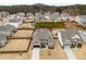 Aerial view showcasing the property and its neighborhood with well-maintained yards and homes at 380 Parkside Meadow Dr, Marietta, GA 30064