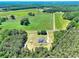 Aerial shot of property, wooded areas, and open space at 1621 Dixie Rd, Covington, GA 30014