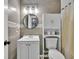 This cozy bathroom boasts a modern vanity, a stylish mirror, and a toilet, blending comfort and convenience at 3910 Meeting St, Duluth, GA 30096
