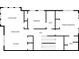 Detailed first floor plan featuring the living room, dining area, kitchen, hall, bedroom, and primary bedroom at 1300 Dekalb Ne Ave # 731, Atlanta, GA 30307