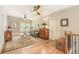 This living room features a hardwood floor, a patterned rug, and furniture at 2672 Brickell Square, Atlanta, GA 30341