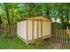 Outdoor shed with a ramp is perfect for extra storage at 3220 Goldmist Dr, Buford, GA 30519