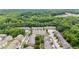 An aerial view displays a lovely community enveloped by dense, verdant trees at 2647 Sardis Chase Ct, Buford, GA 30519