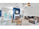 Cozy living room with fireplace, cathedral ceiling and plenty of natural light at 10 Bayberry Ct, Acworth, GA 30101