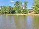 Picturesque lake view from the shoreline, featuring mature trees and lush green grass at 70 Lake Charles Xing, Covington, GA 30016