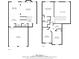 Detailed floor plan displaying both floors with dimensions for rooms like living room, kitchen, and bedrooms at 164 Stoneforest Dr, Woodstock, GA 30189