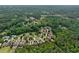 Sprawling aerial view displaying a residential neighborhood with lush forests, highlighting community layout and nearby water features at 2325 Manor Creek Ct, Cumming, GA 30041