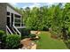 Beautifully landscaped backyard features a porch and hot tub, great for relaxing at 2325 Manor Creek Ct, Cumming, GA 30041