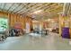 Unfinished basement with ping pong table offers potential for customization at 2325 Manor Creek Ct, Cumming, GA 30041