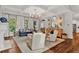 Comfortable living room with coffered ceilings and ample seating at 2325 Manor Creek Ct, Cumming, GA 30041