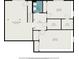 The house's floor plan shows the layout of the basement level at 201 E Simon Nw Ter, Atlanta, GA 30318