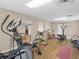 Finished basement with exercise machines and durable floors at 219 Eagles Landing Way, Mcdonough, GA 30253