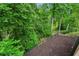 Elevated view of backyard features lush greenery and iron fence at 2765 Prado Ln, Marietta, GA 30066