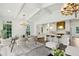 Open-concept kitchen and dining area featuring modern light fixtures and a seamless flow between the spaces at 444 Rock Springs Ne Rd, Atlanta, GA 30324