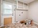 Laundry room with built-in shelving and an exterior door at 4935 Golden Sw Cir, Mableton, GA 30126