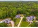 Aerial view of homes with pools and wooded areas at 7511 Biltmore Ln, Douglasville, GA 30135