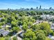 Aerial view of the home with the city skyline in the background at 802 Chestnut Nw, Atlanta, GA 30314