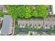 Aerial view showcasing rooftops, streetscapes, and lush surrounding greenery at 396 Summerhour St, Marietta, GA 30060