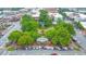 Aerial view of the city park area with lush green trees at 396 Summerhour St, Marietta, GA 30060