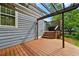 The expansive wooden back deck with a grill and pergola offers a serene outdoor living area at 511 Robinson Se Ave, Atlanta, GA 30315
