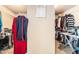 This spacious walk-in closet has wire shelving and room for organization at 3621 Guinevere Trce, Douglasville, GA 30135