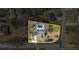Aerial view of a home with a refreshing in-ground pool, outlined by property lines at 897 Marie Sw Ln, Conyers, GA 30094
