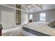 Comfortable bedroom features neutral carpeting, vaulted ceilings, and double closets for ample storage at 1160 Haven Brook Ne Way, Brookhaven, GA 30319