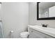 Bathroom featuring a toilet, vanity with a black faucet, and a shower/tub combo at 20 Pine Canyon Sw Dr # 26, Atlanta, GA 30331