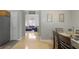 Dining room with hardwood floors and an open view to living room, perfect for hosting dinners at 213 Johnstons Dr, Dallas, GA 30157