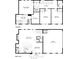 Detailed floor plan showcasing the layout of both the main level and the upstairs bedrooms and bathrooms at 1202 Hardee Ne St, Atlanta, GA 30307