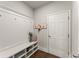 Mudroom with a bench and hooks for storage and organization at 139 Treeline Trl, Canton, GA 30115