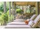 Elegant outdoor back porch with stylish furniture, perfect for lounging and enjoying the scenery at 5650 Buckleigh Pointe, Suwanee, GA 30024