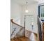Bright entryway with hardwood floors, staircase, and a charming front door with glass sidelights at 1229 Concord Se Rd, Smyrna, GA 30080