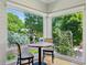 Cozy breakfast nook with a round table, two chairs, and large windows offering scenic garden views at 608 Sherwood Ne Rd, Atlanta, GA 30324
