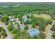 Aerial view of neighborhood amenities with pool, tennis courts, playground, and green space at 4525 E Point Dr, Cumming, GA 30041