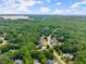 Gorgeous aerial view of a lovely neighborhood with a beautiful lake at 4525 E Point Dr, Cumming, GA 30041