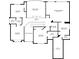 Detailed floor plan showcasing the layout of the second floor, including the bedrooms, bathrooms, and laundry at 4525 E Point Dr, Cumming, GA 30041