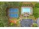 An aerial shot of community amenities with tennis courts, a swimming pool, and ample parking at 508 Canton Ct, Canton, GA 30115