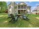 Lovely backyard features a fire pit with seating, perfect for entertaining guests or relaxing outdoors at 1686 Brooks Farm Nw Dr, Acworth, GA 30101