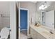 Bright bathroom with white vanity and tile floors at 944 Hidden Falls Se Ln, Smyrna, GA 30082