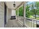 Charming covered porch featuring wood flooring and a scenic neighborhood view at 944 Hidden Falls Se Ln, Smyrna, GA 30082