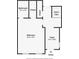 Floor plan featuring a bedroom, bathroom, entry, closet, and stairs at 1815 La Dawn Nw Ln, Atlanta, GA 30318