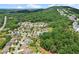 Panoramic aerial view of a suburban community nestled amid trees, offering a serene living environment at 4388 Cades Pointe, Marietta, GA 30066