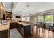 Modern kitchen with custom cabinets, granite countertops, stainless steel appliances, and bar seating at 4388 Cades Pointe, Marietta, GA 30066